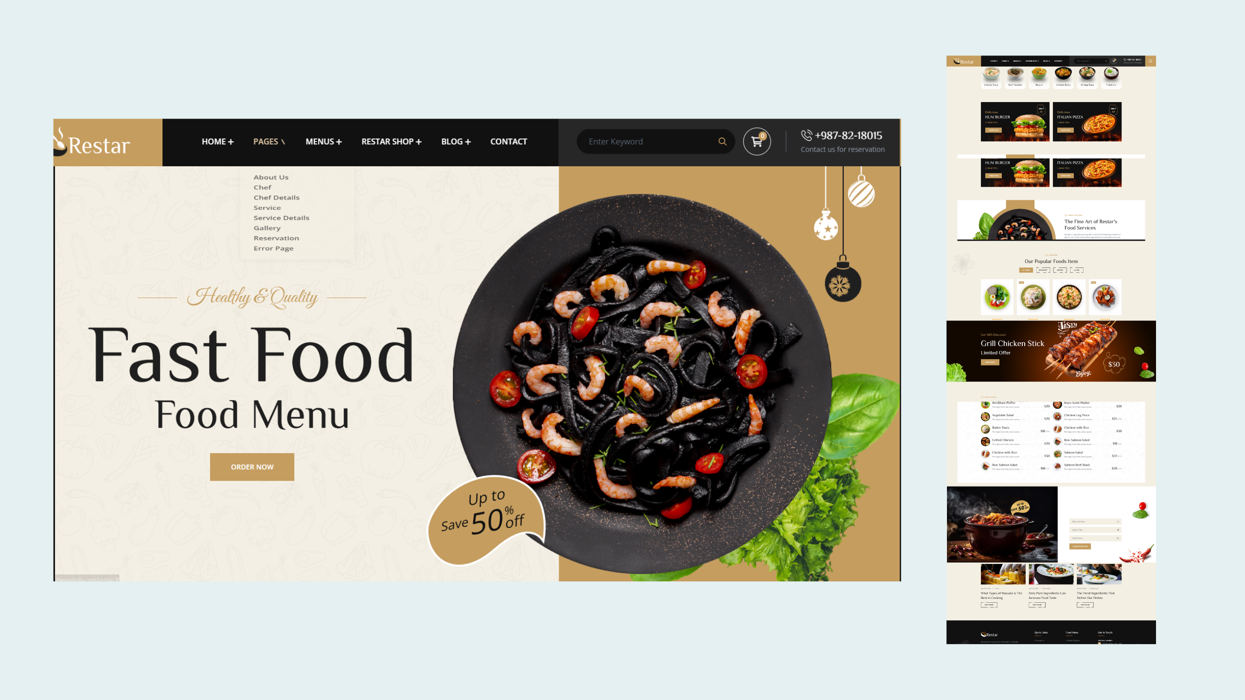 Restaurant Landing page with powerfull design